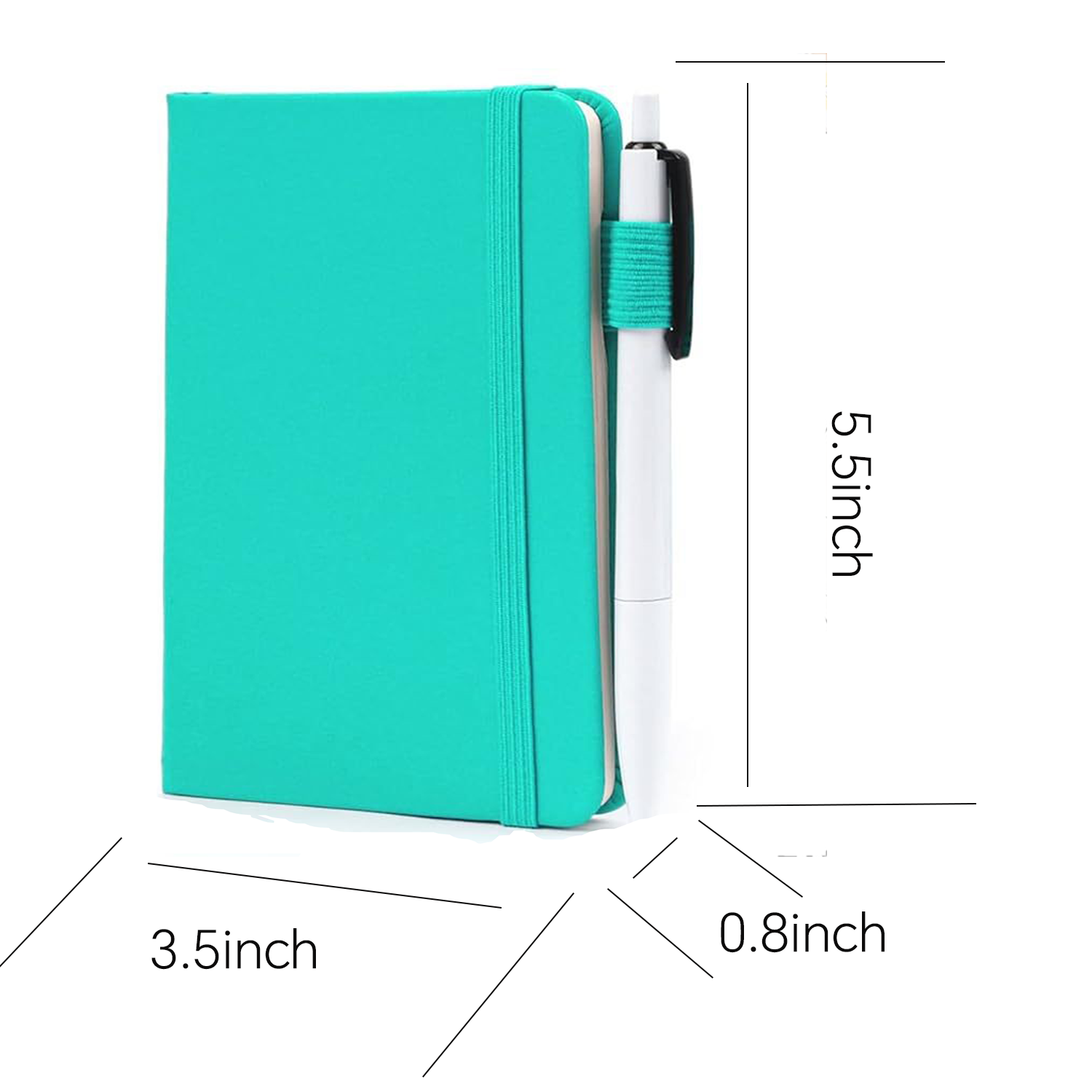 PU Leather A5 Elastic Closure Notebook w/ Pen 4