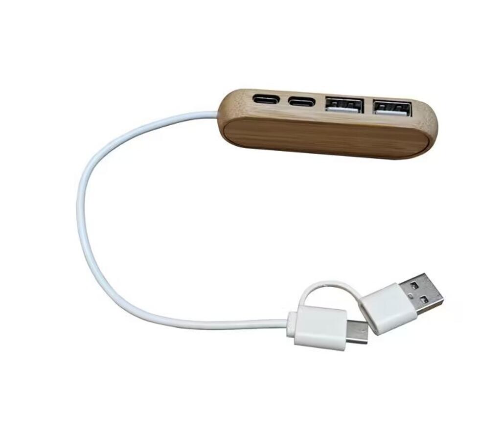 Bamboo Dual Port USB & Type-C Hub 2