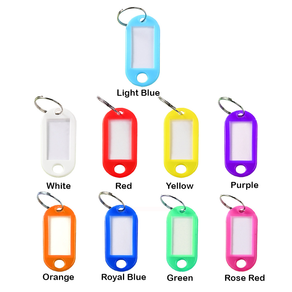Plastic Key Tags With Label Window 20