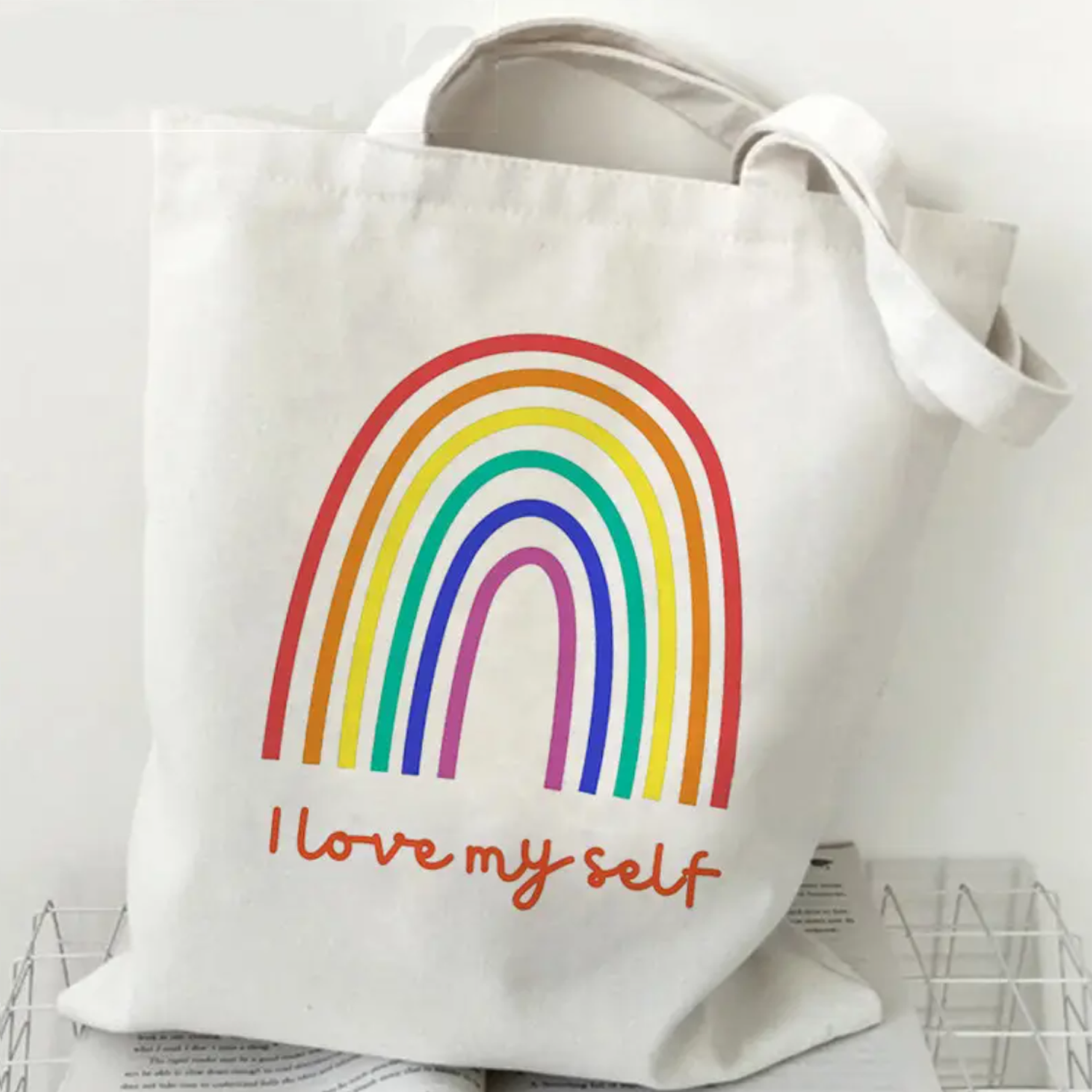 Custom high capacity Canvas Full-Color zipper Tote Bag, custom tote bag with logo imprint 6