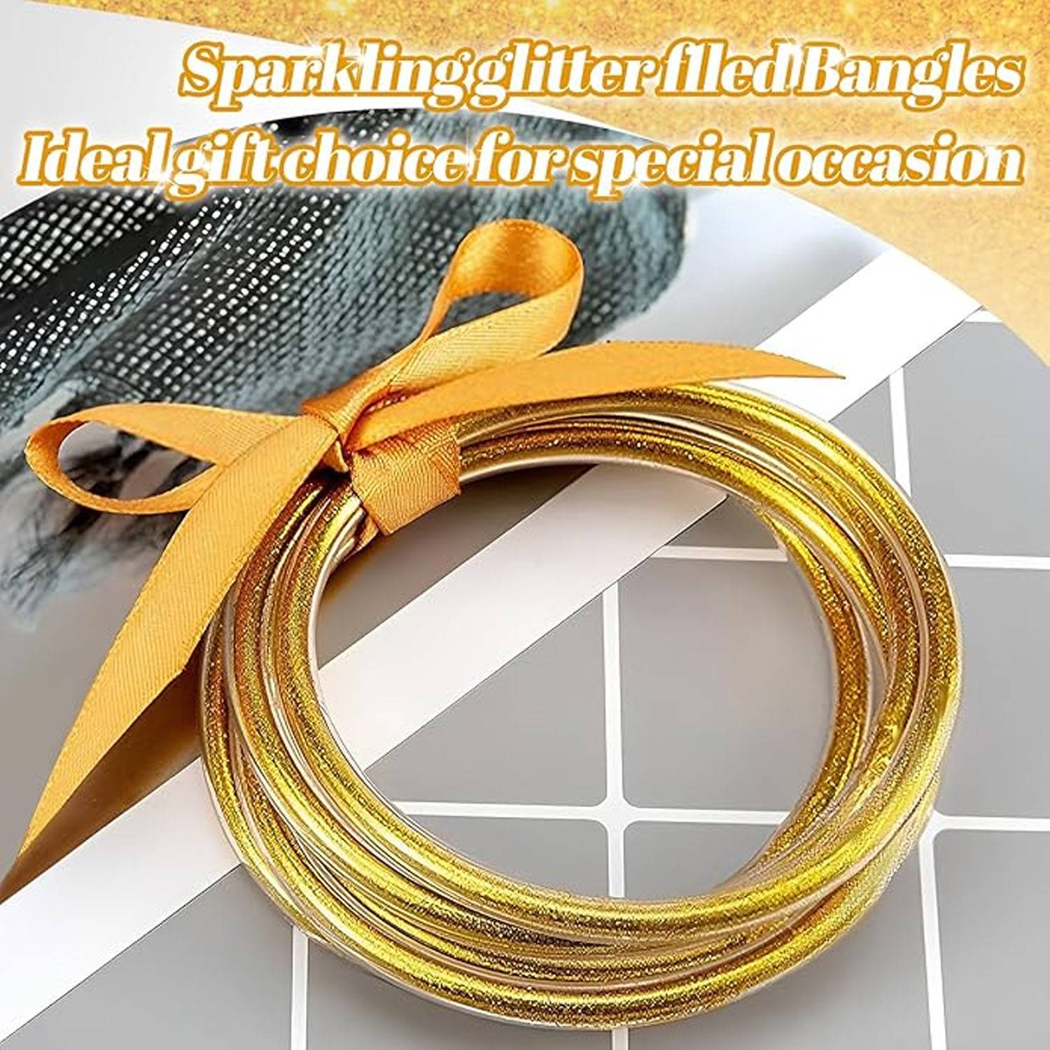 Soft Silicone Glitter Filled Bracelet 5