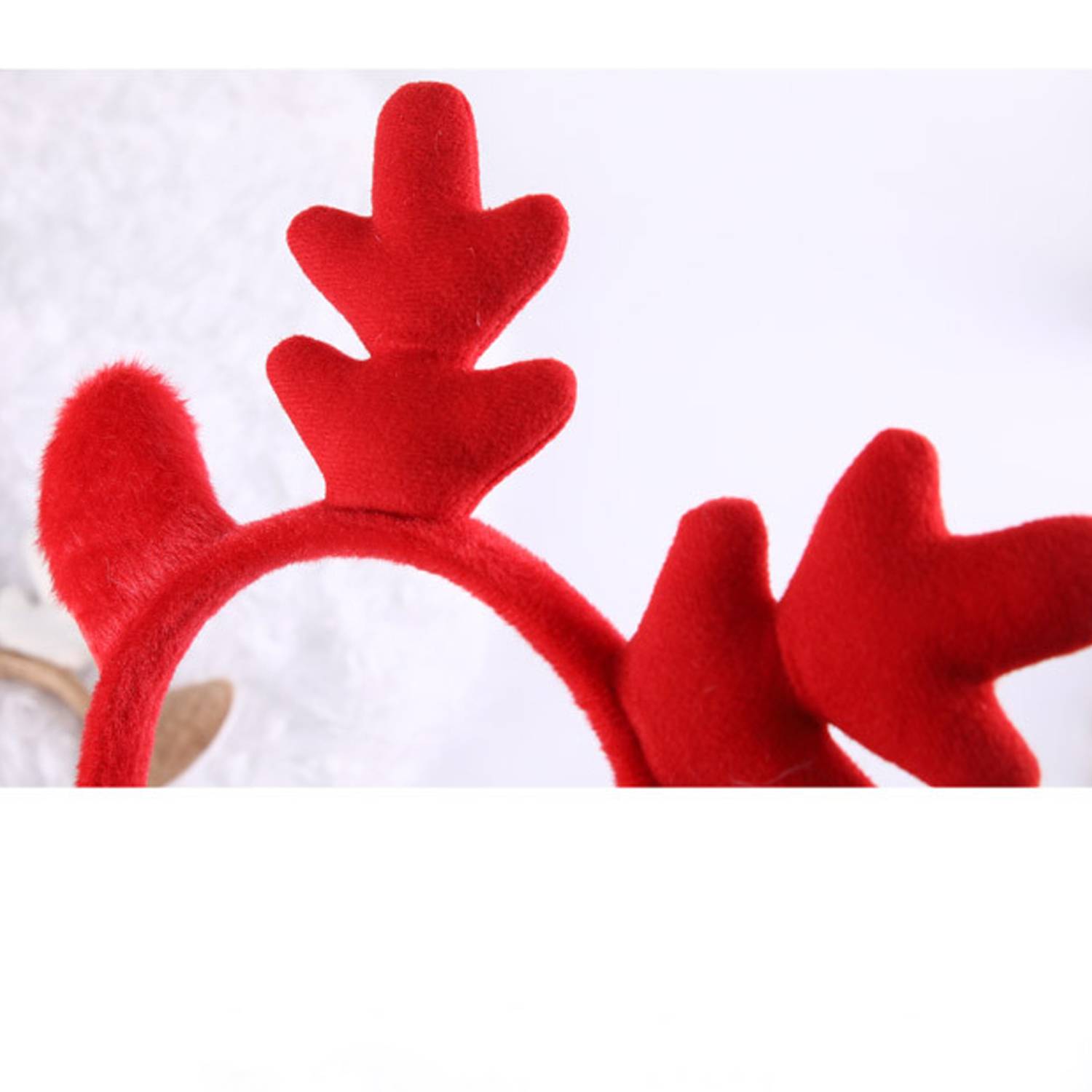 Christmas Simple And Cute Plush Reindeer Headband 3