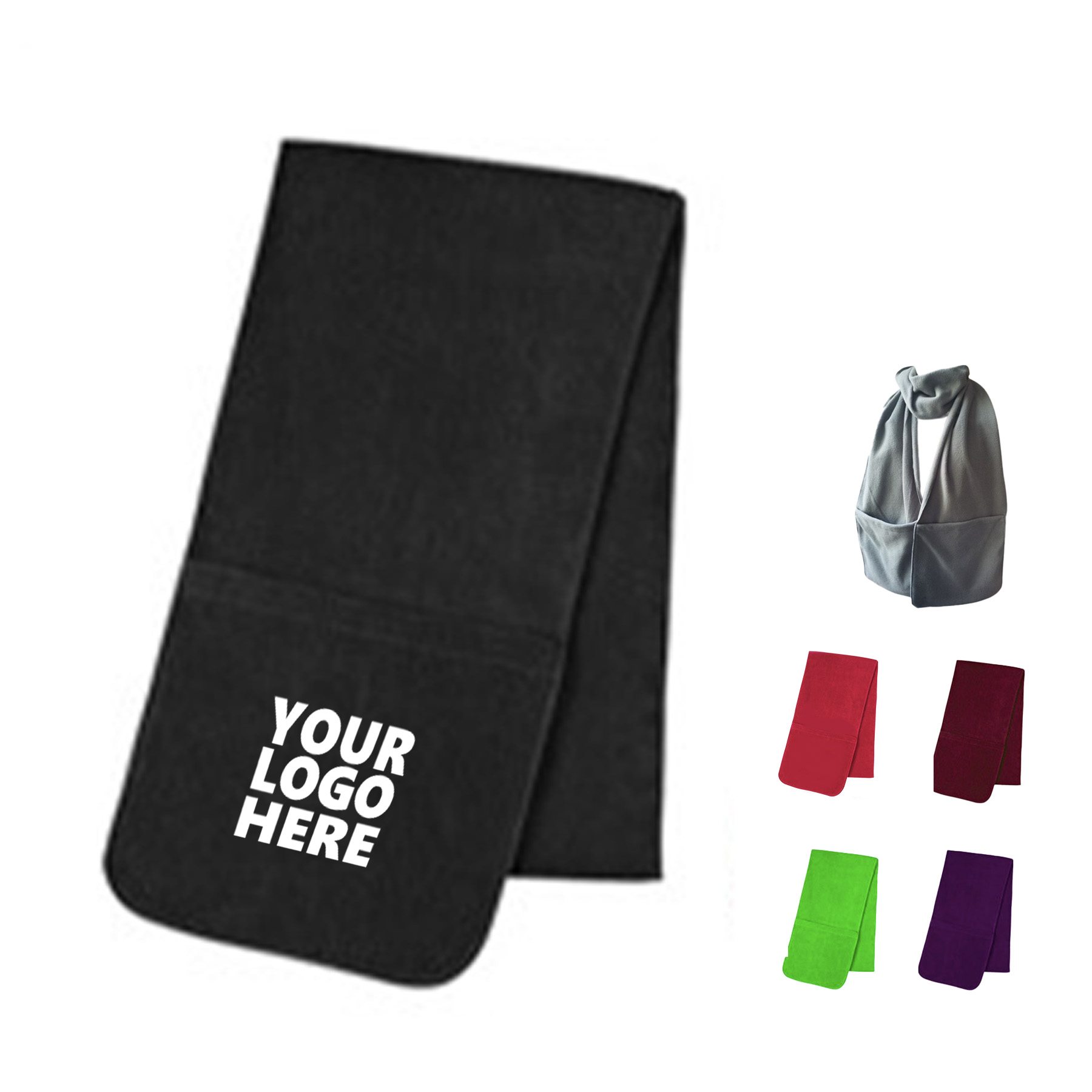 Fleece Scarf With Pockets 2