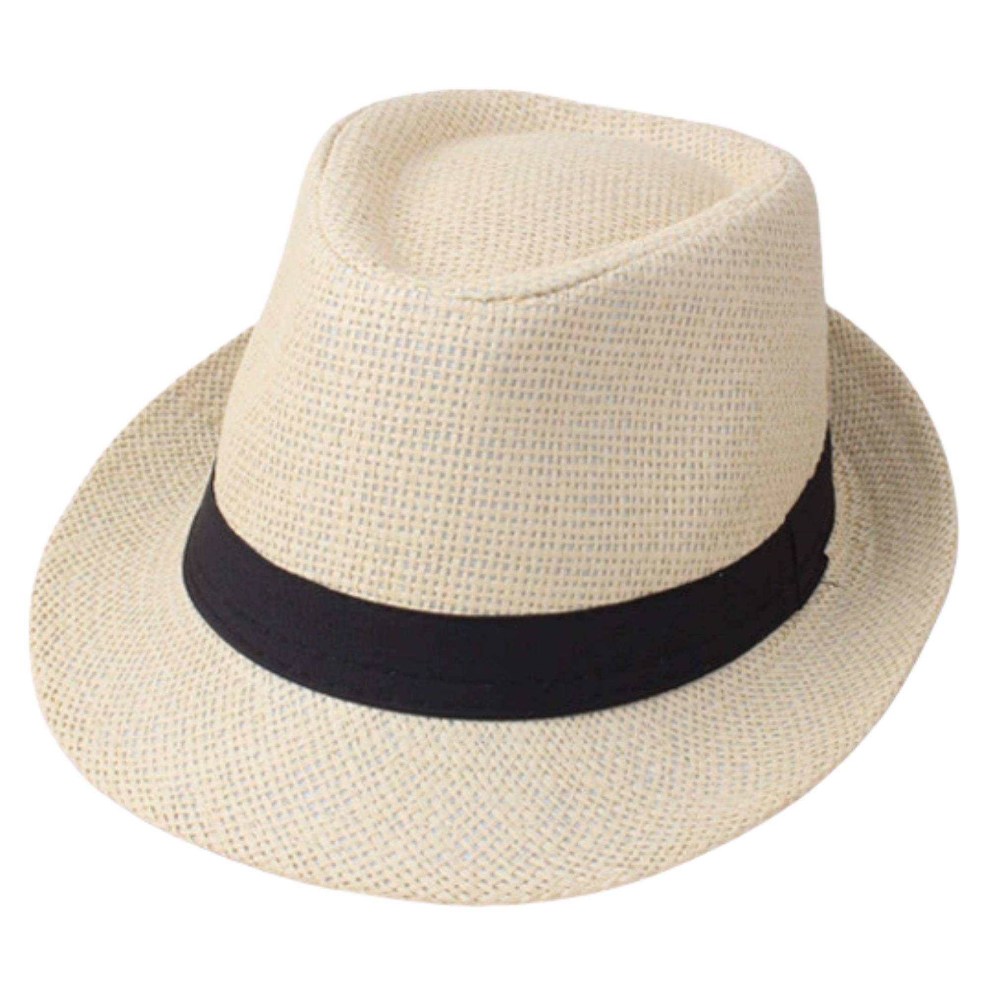 Summer Short Brim Straw Fedora Hat 7