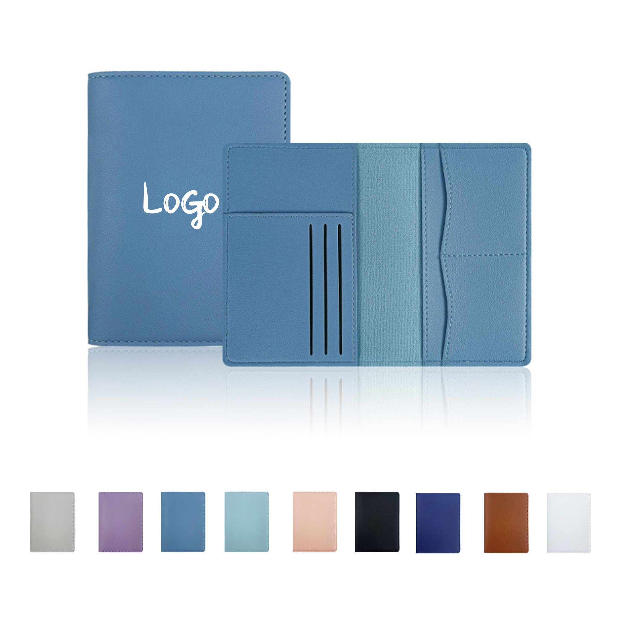 Multiple Slots Pu Leather Passport Holder 2