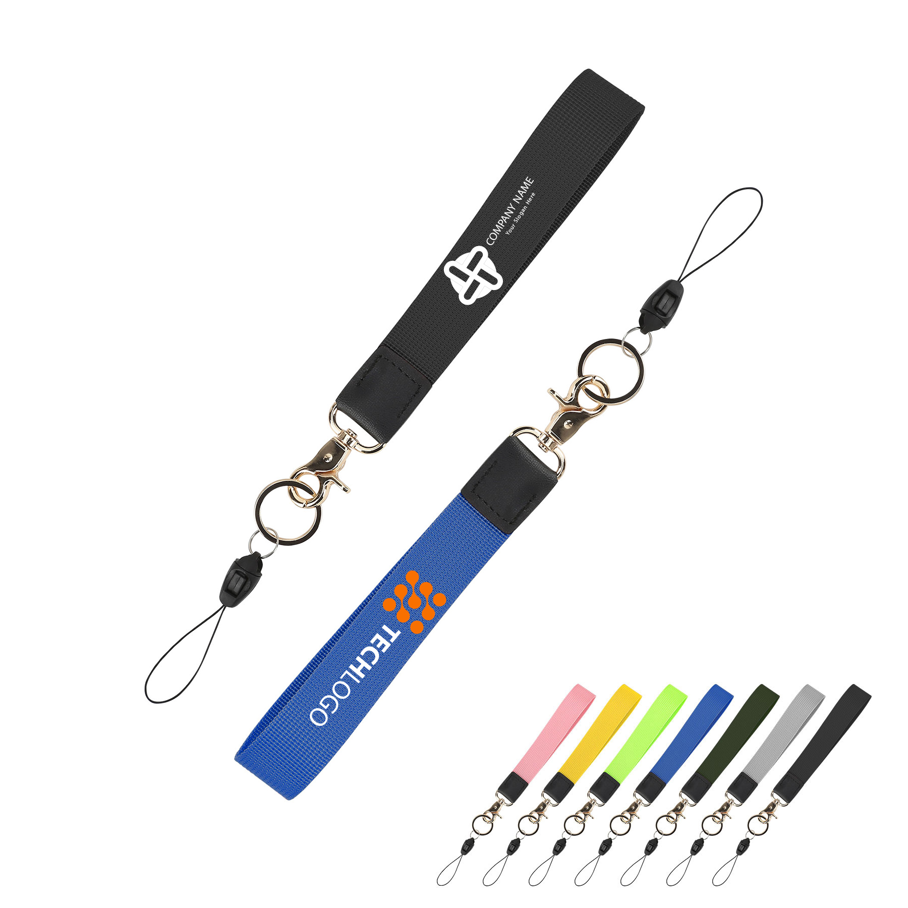 1" Wide Polyester Wristlet Keychain 3