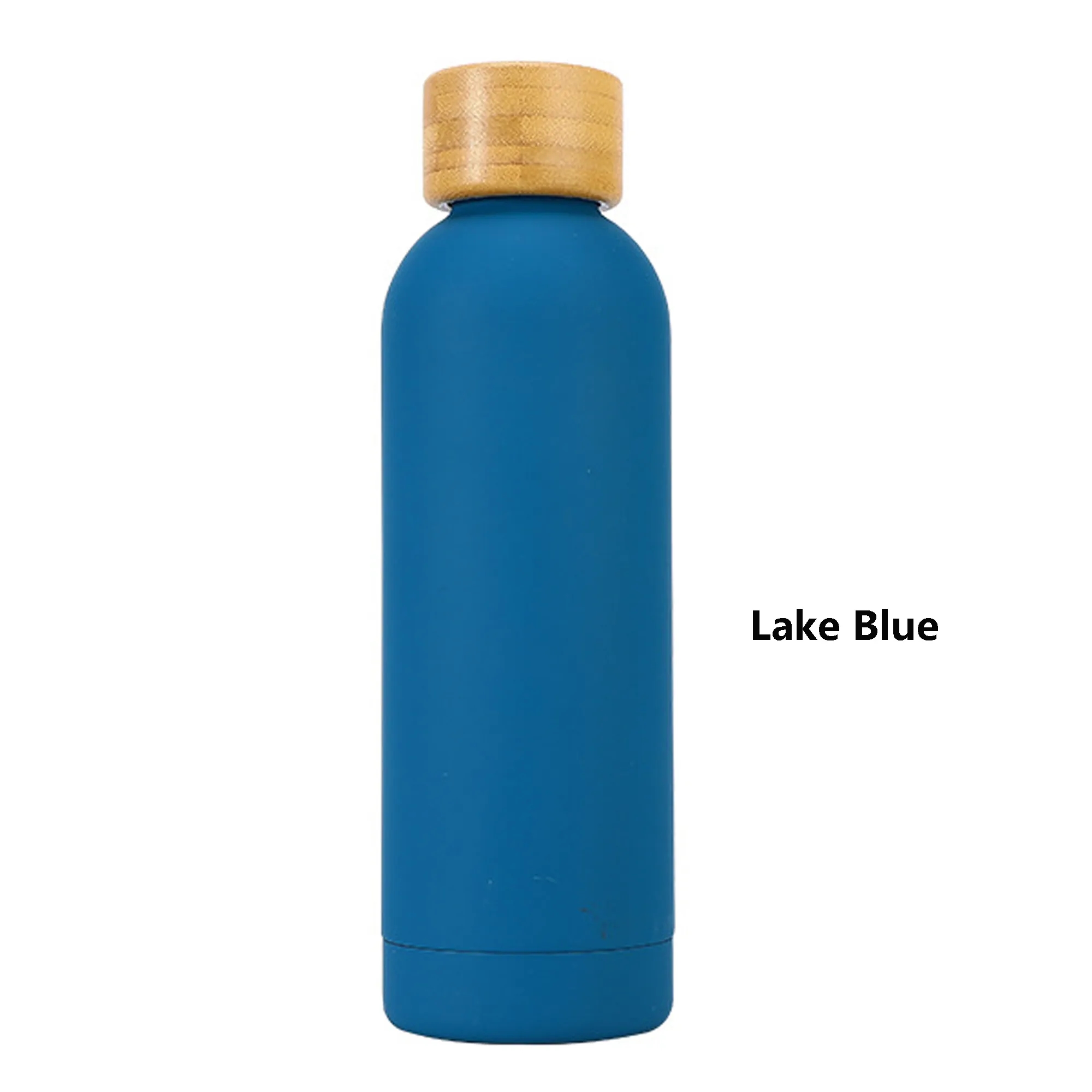17 oz Double Wall Stainless Steel Bottle With Bamboo Lid, custom water bottle with logo imprint 3