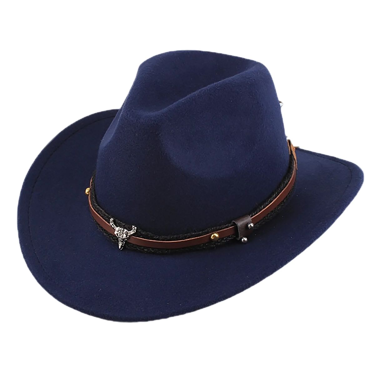 Polyester Cowboy Felt Hat with Traditional Shape 1