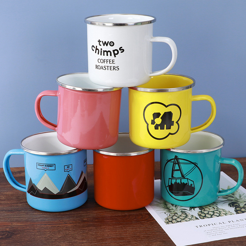 12 Oz. Custom Campfire Enamel Mugs 1