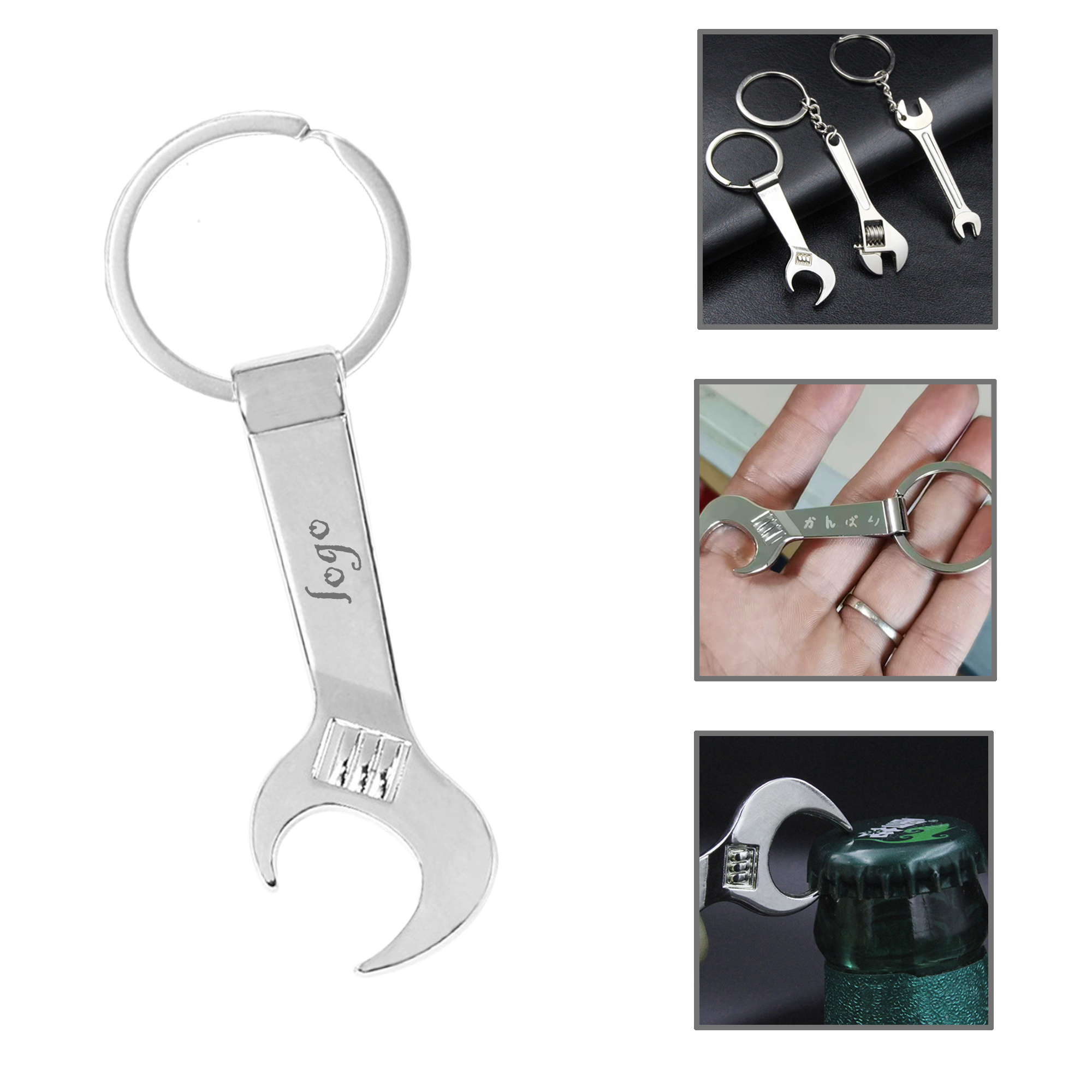 MOQ100 Metal Waist Wrench Beer Bottle Opener 2