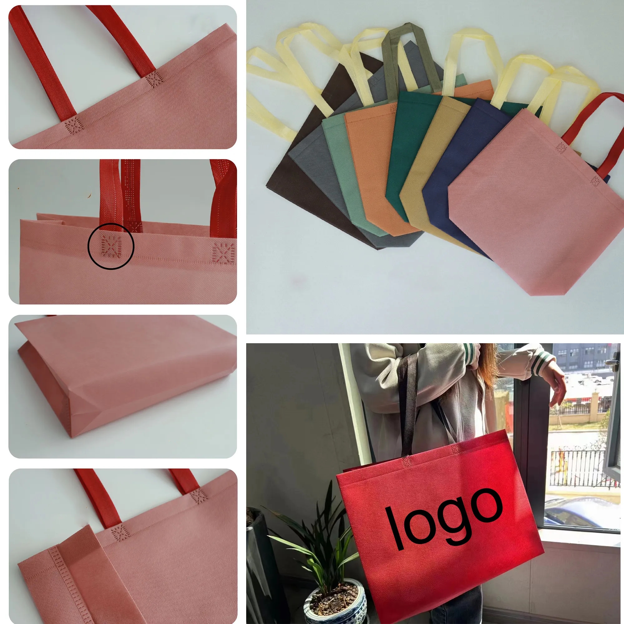 MOQ50 Vintage Full Color Imprint Tote Bag
