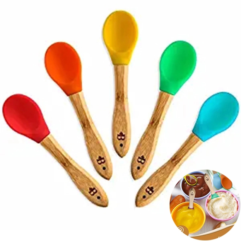 5.58" Silicone wooden spoon 8