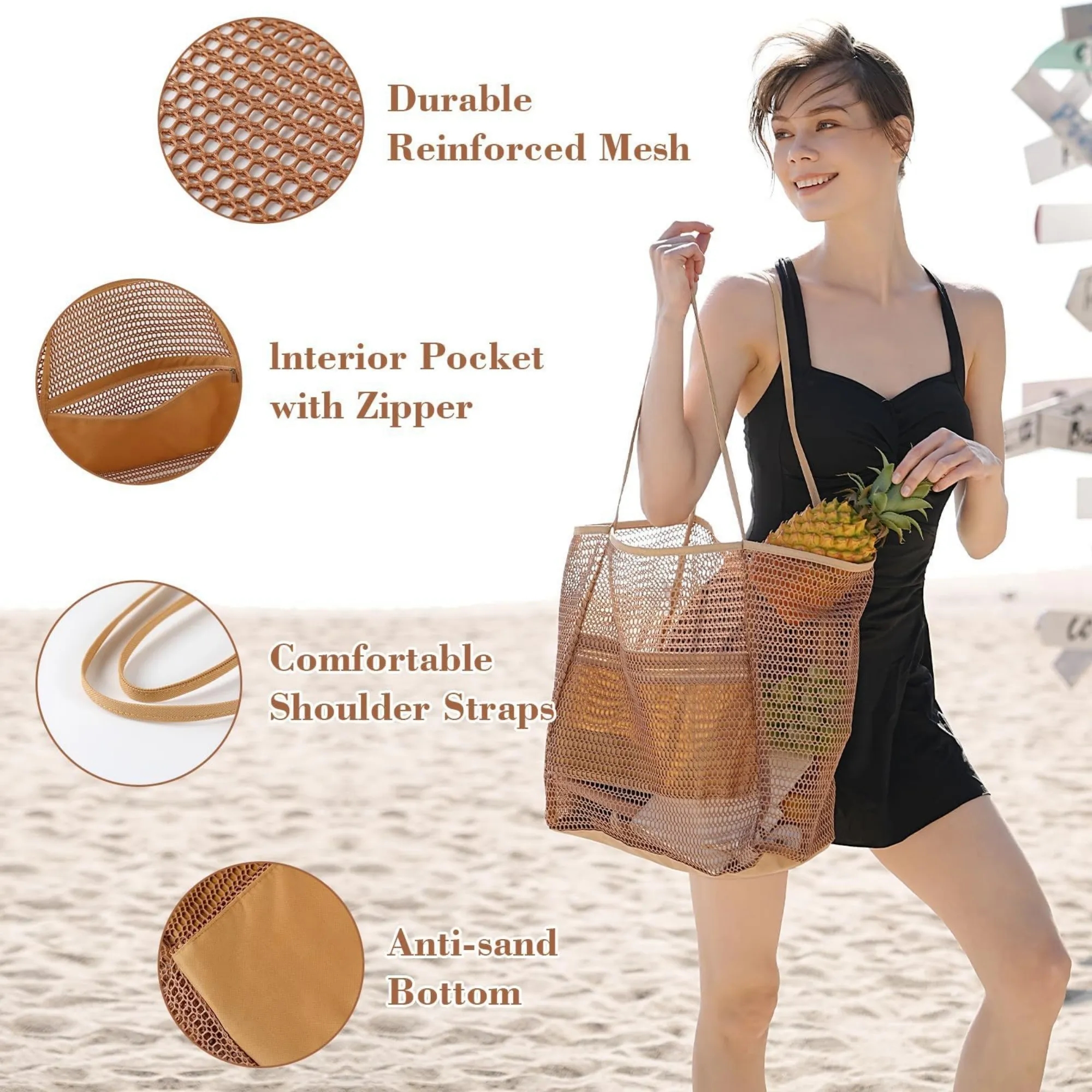 Beach Nylon Mesh Tote Bag 6