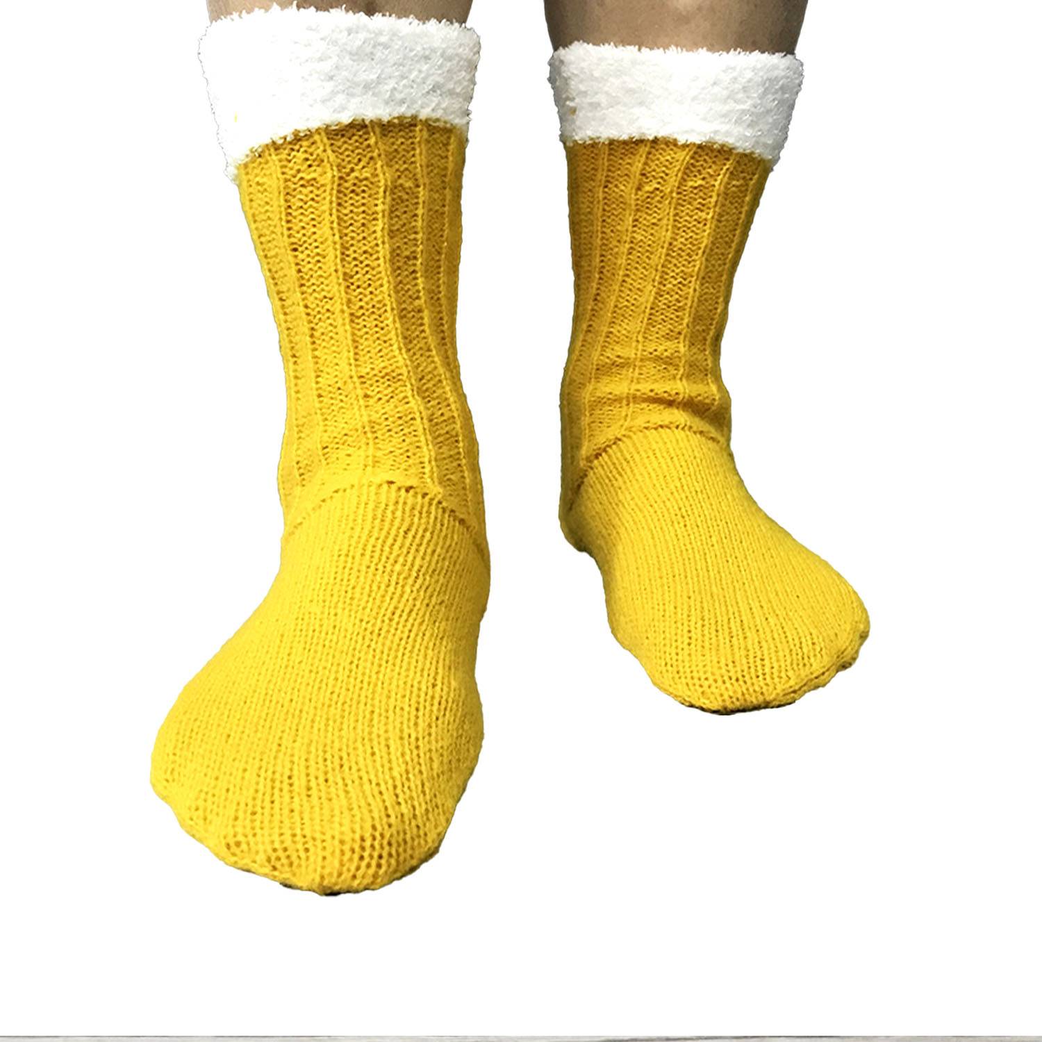 Polyester beer double needle socks 4