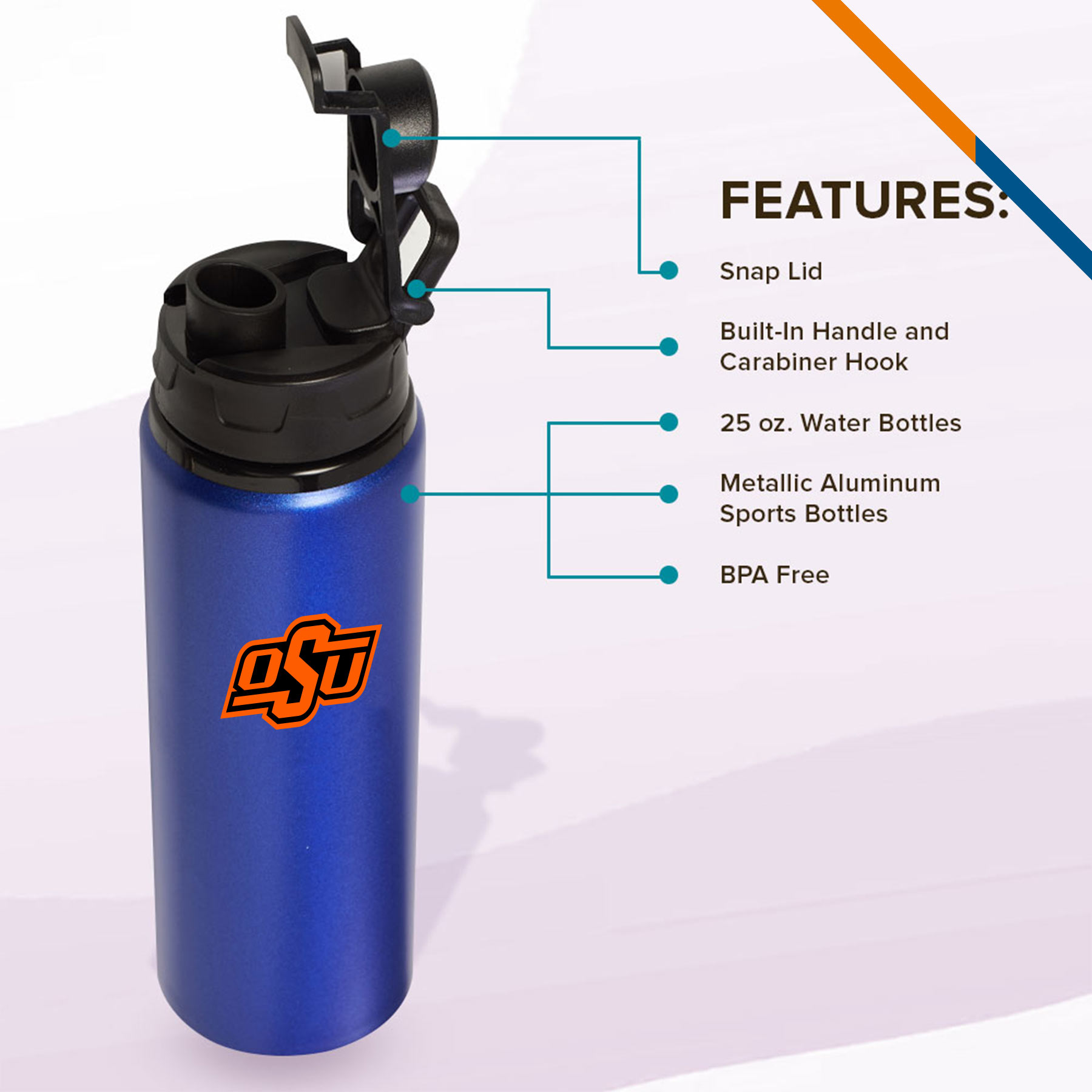 Lanlot Aluminum Water Bottle - 25 OZ. 9