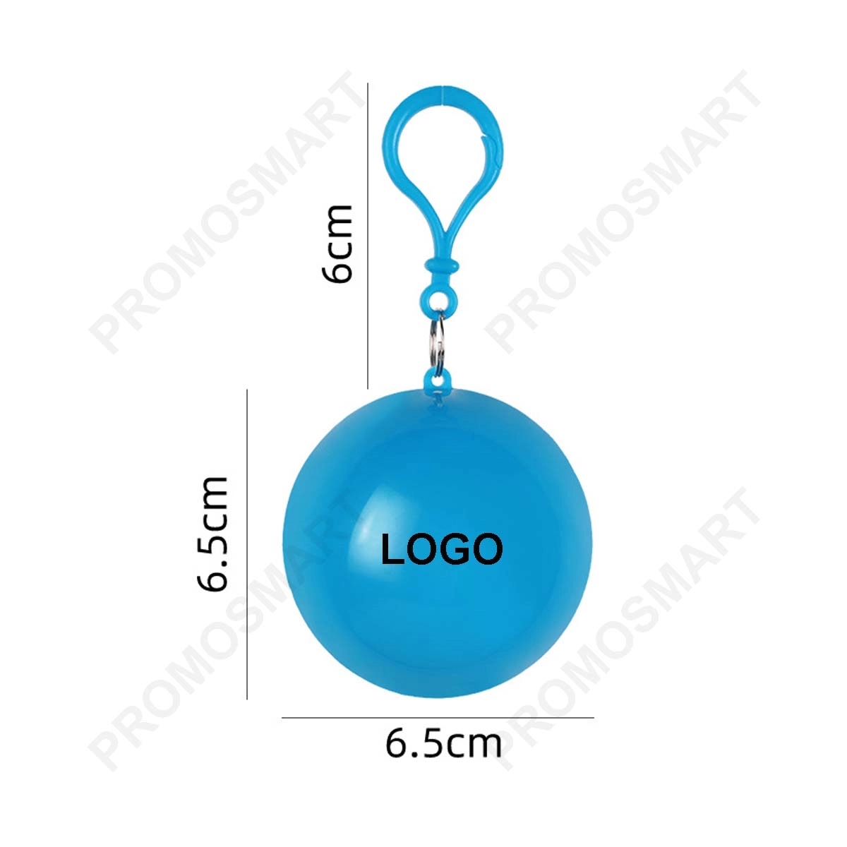 Disposable Raincoat Poncho Ball With Keychain 3