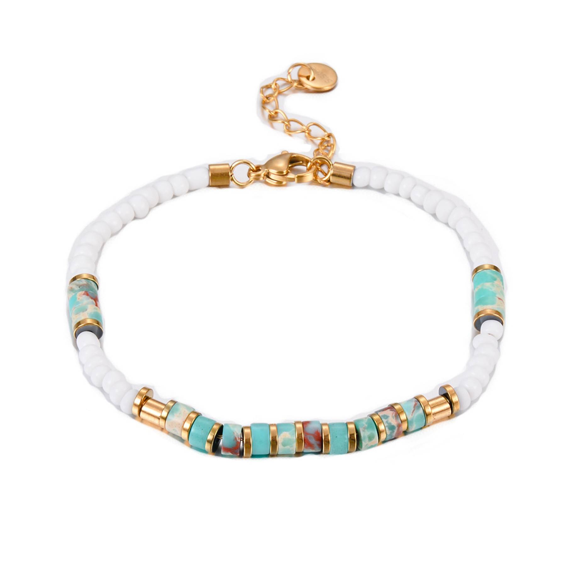 Stainless steel turquoise bracelet 3
