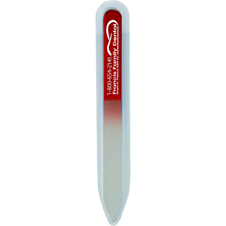 "Nailed It" Tempered Glass Nail File in Clear Sleeve 3
