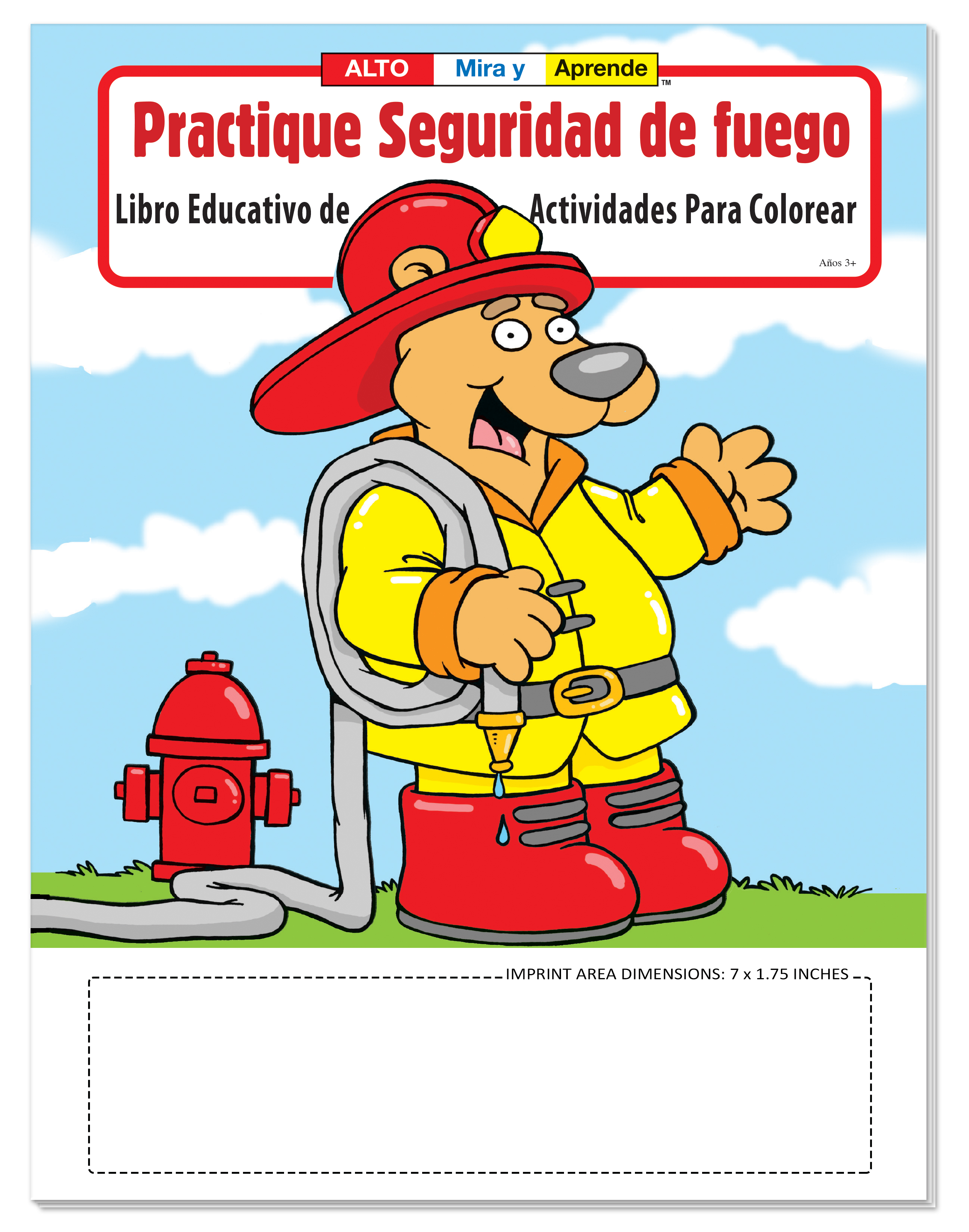 COLORING SET - Practice Fire Safety (Spanish) Coloring Book Fun Pack 4