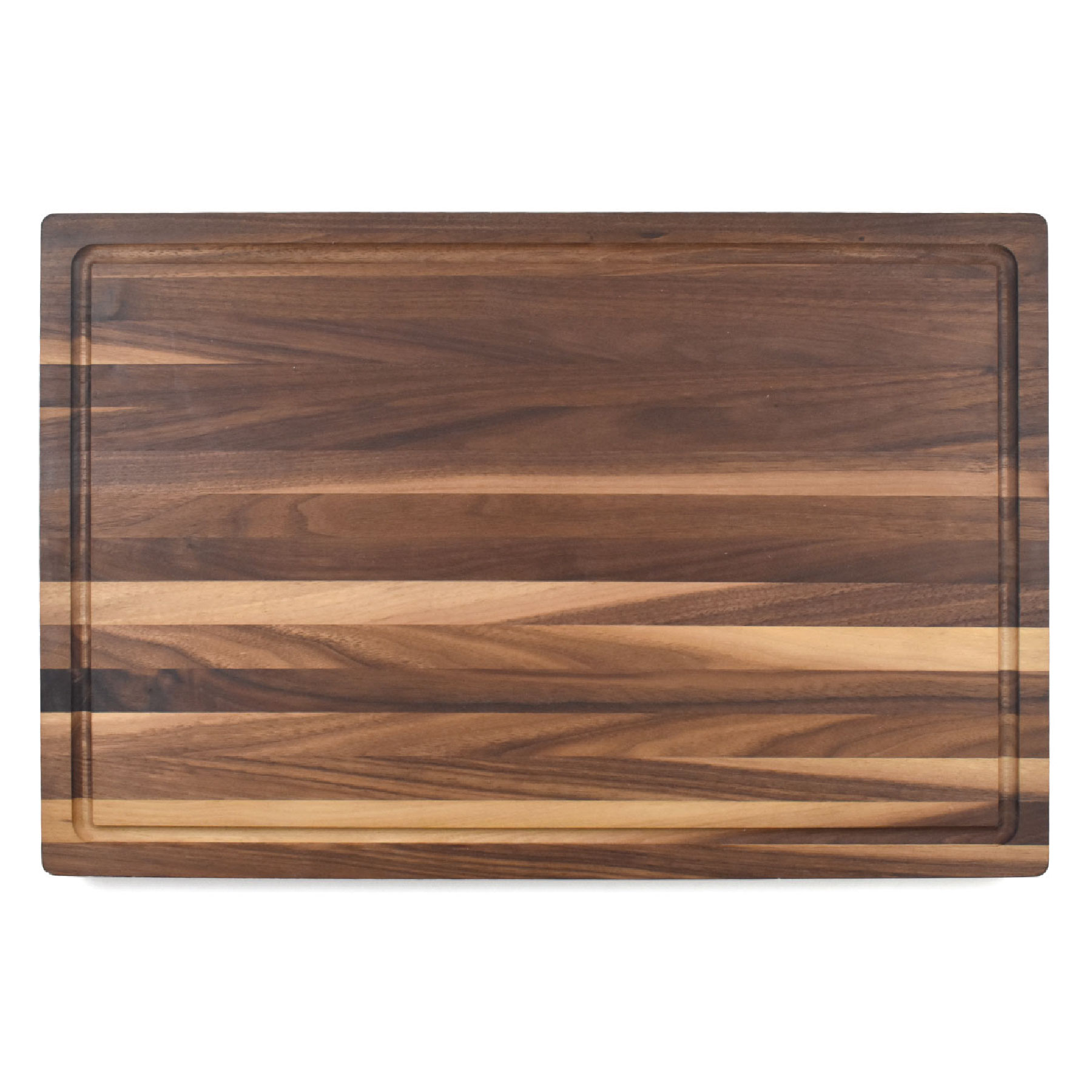 12" x 18" x 1 1/4" Walnut Butcher Block with Juice Groove 4