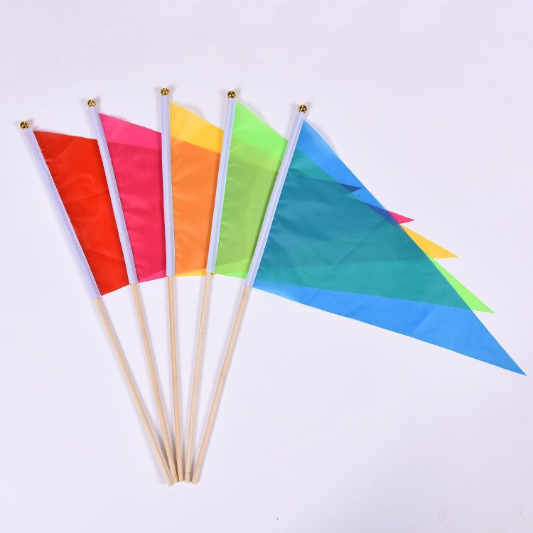 Felt Flag with Wooden Stick or Plastic Flagpole 4