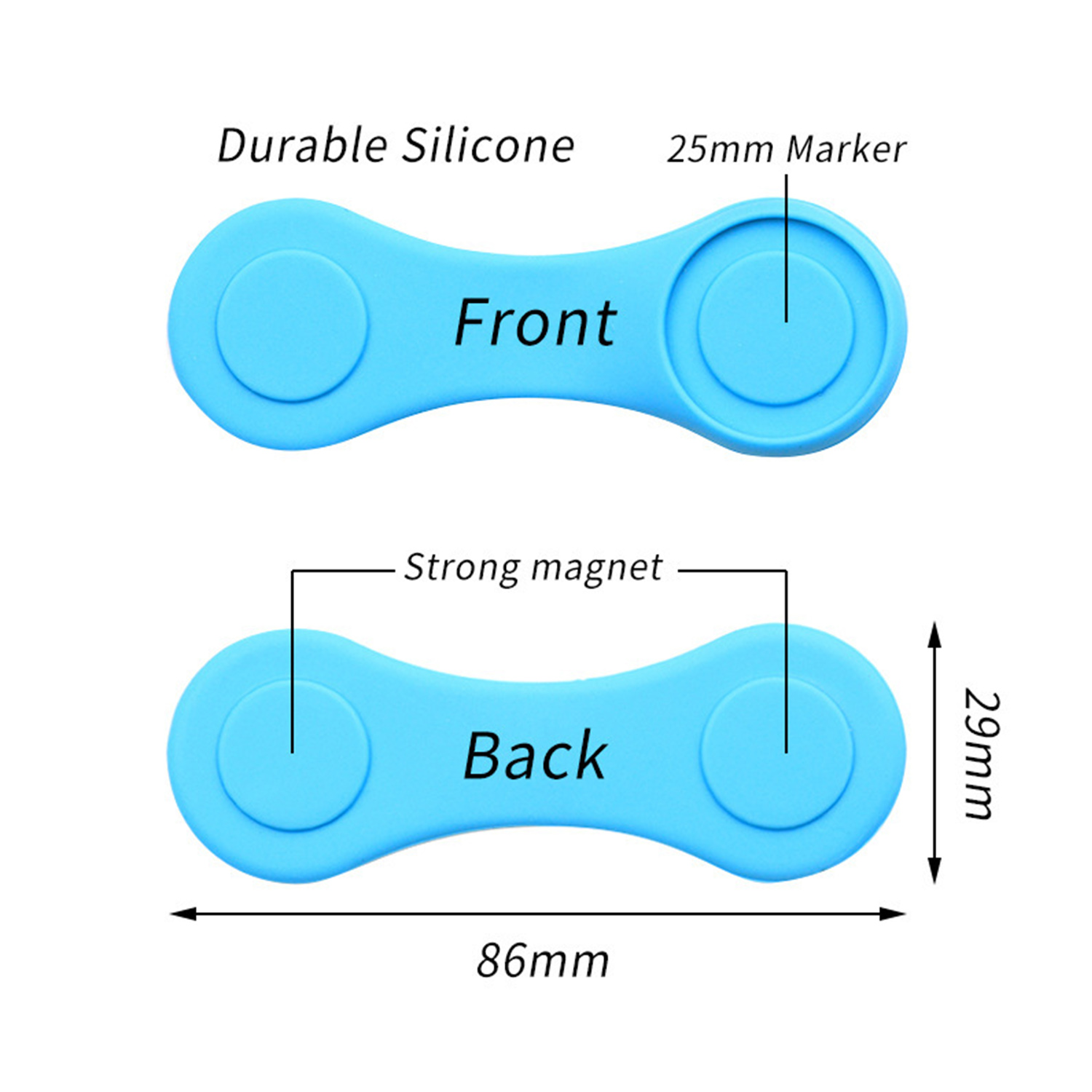 Silicone Golf Ball Marker Hat Clip Strong Magnetic 4