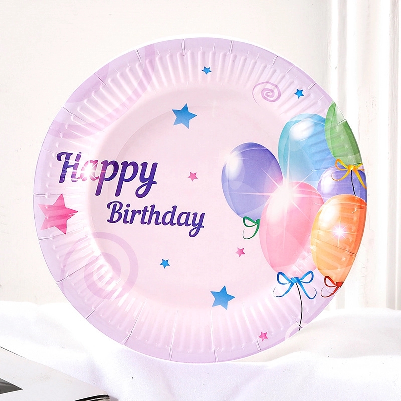 Custom 7" Disposable Party Picnic Salad Dessert Paper Plate 3