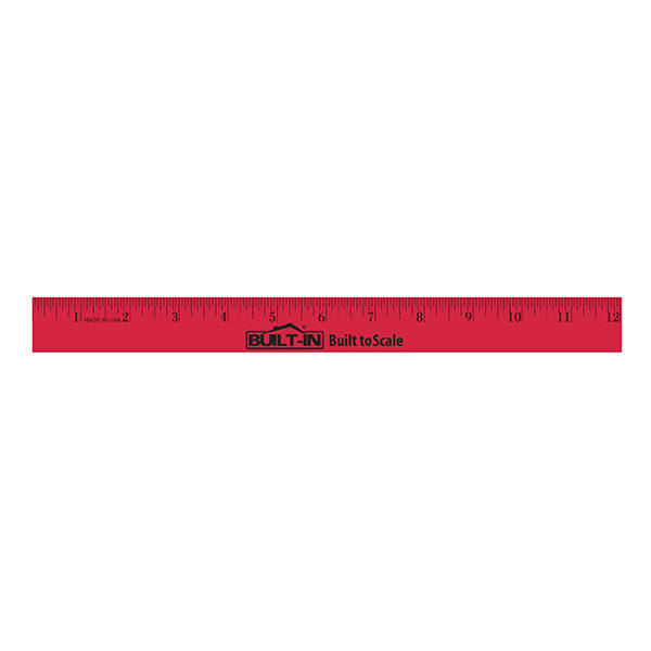 12" Enamel Wood Ruler - English Scale 8