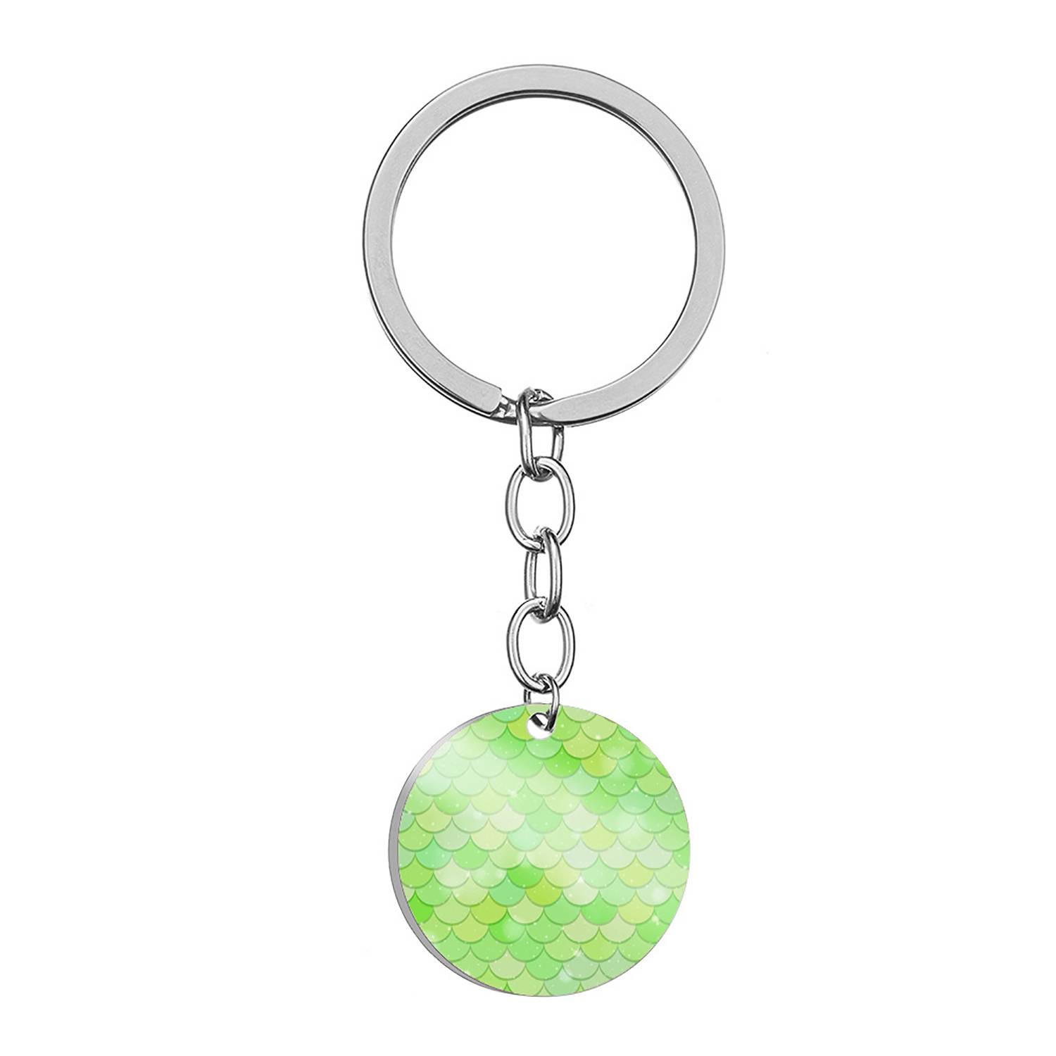 Stainless Steel Rainbow Fish Scale Keychain For Bags 8
