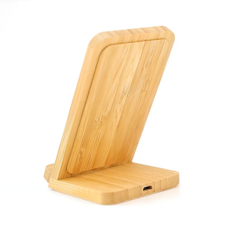 Bamboo Fast Wireless Charger Stand Wood 7