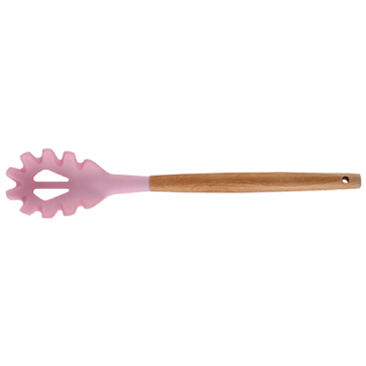 Silicone Cooking or Serving Utensil with Wooden Handle – Sold Individually or as a Set 2