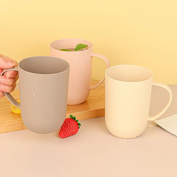 Customized wheat straw mouthwash cup 2