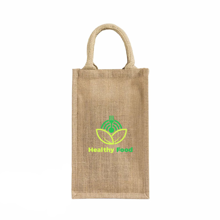 Temecula 4-Bottle Jute Wine Tote Bag 3