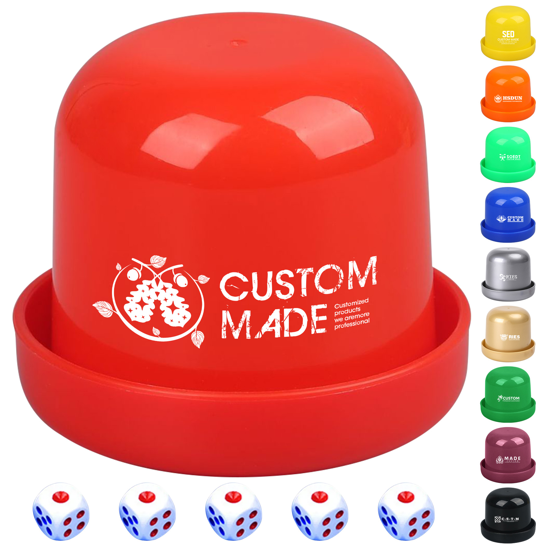 Plastic Game Dice Cup Shaker 12