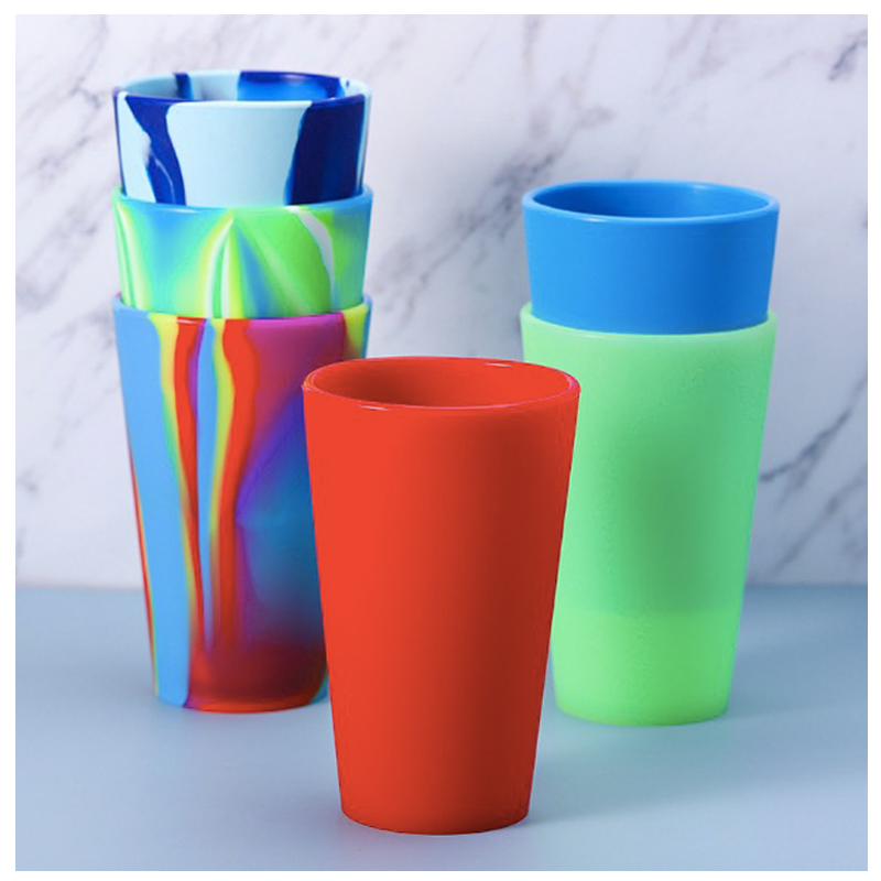 Hot Sell 480ml Silicone Pint Glass Unbreakable Reusable Durable for Life Shatterproof Cups for Sport