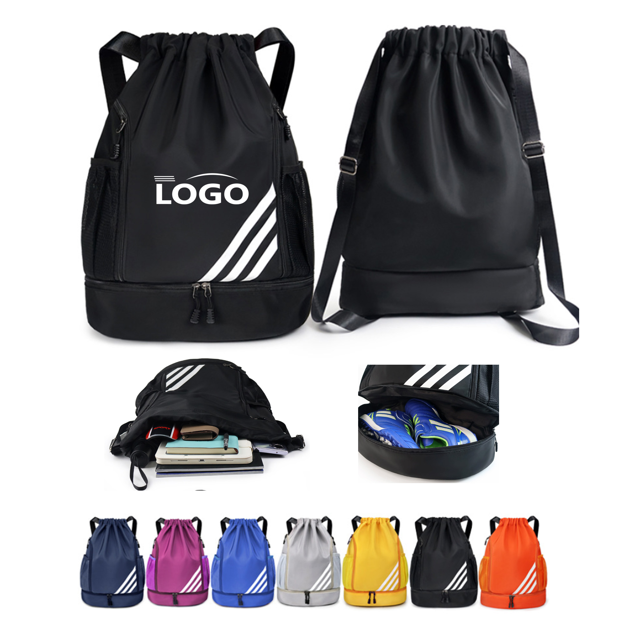 Sport Gym Drawstring Backpack MOQ 10PCS 2