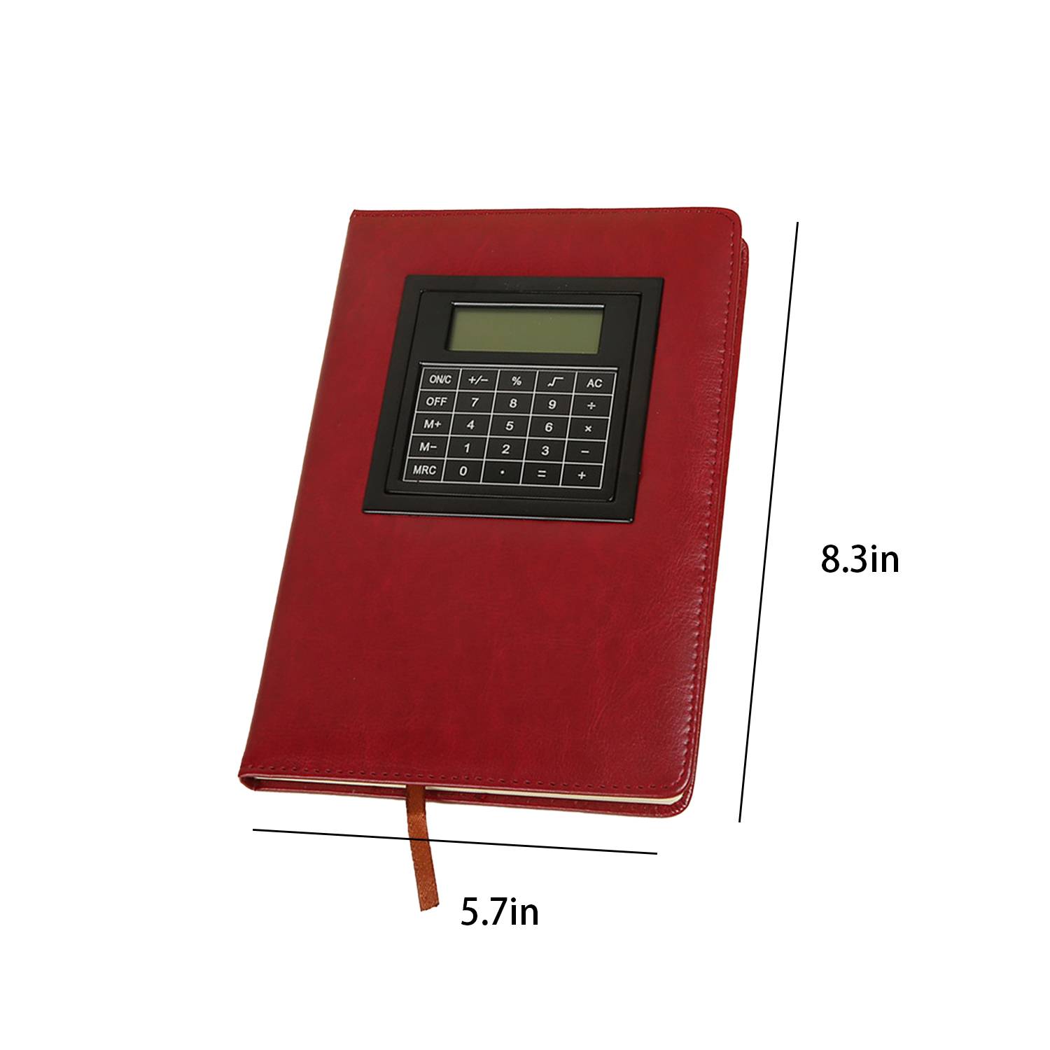 A5 200 Pages PU Leather Notebook w/ Calculator 7