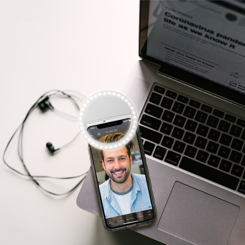 Rechargeable, Adjustable Led Ring Light for Zoom meeting and other video conference 3