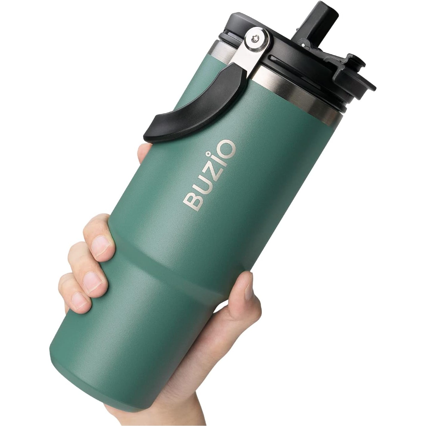 30 oz Tumbler with Handle, Insulated Water Tumbler with 2-in-1 Lid and Straw, Stainless Steel Double 2