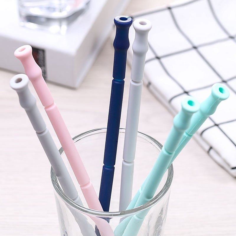 Collapsible Silicone Straw In Case 2