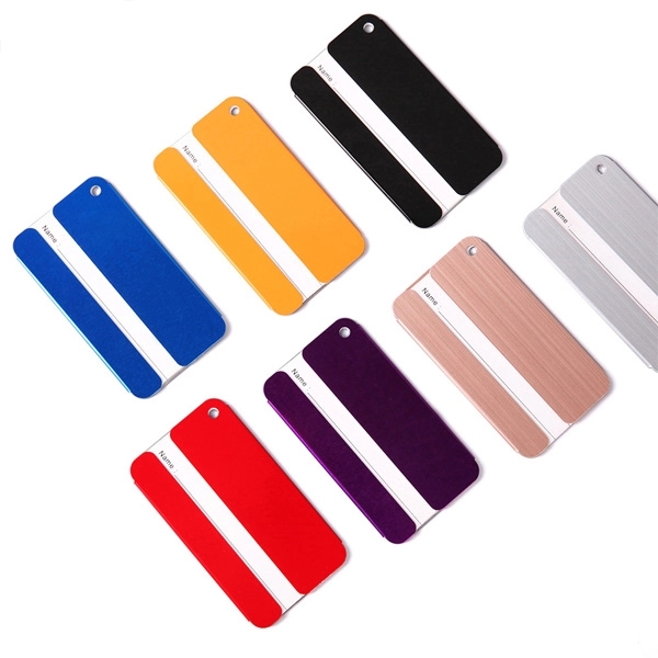 Rectangle Aluminum Luggage Tag 3