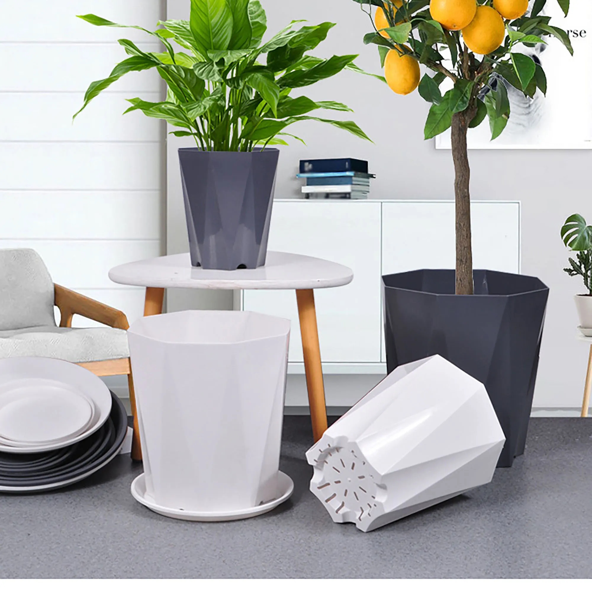 Plastic Flower Pot With Logo For Planting 4