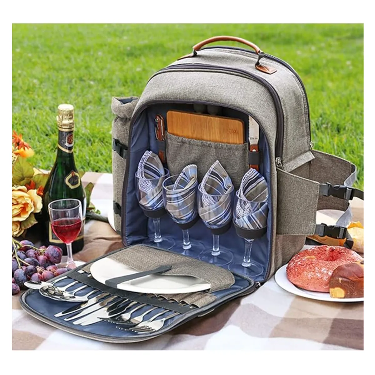 Leakproof Insulated Cooler Picnic Backpack All-Over Printing 4