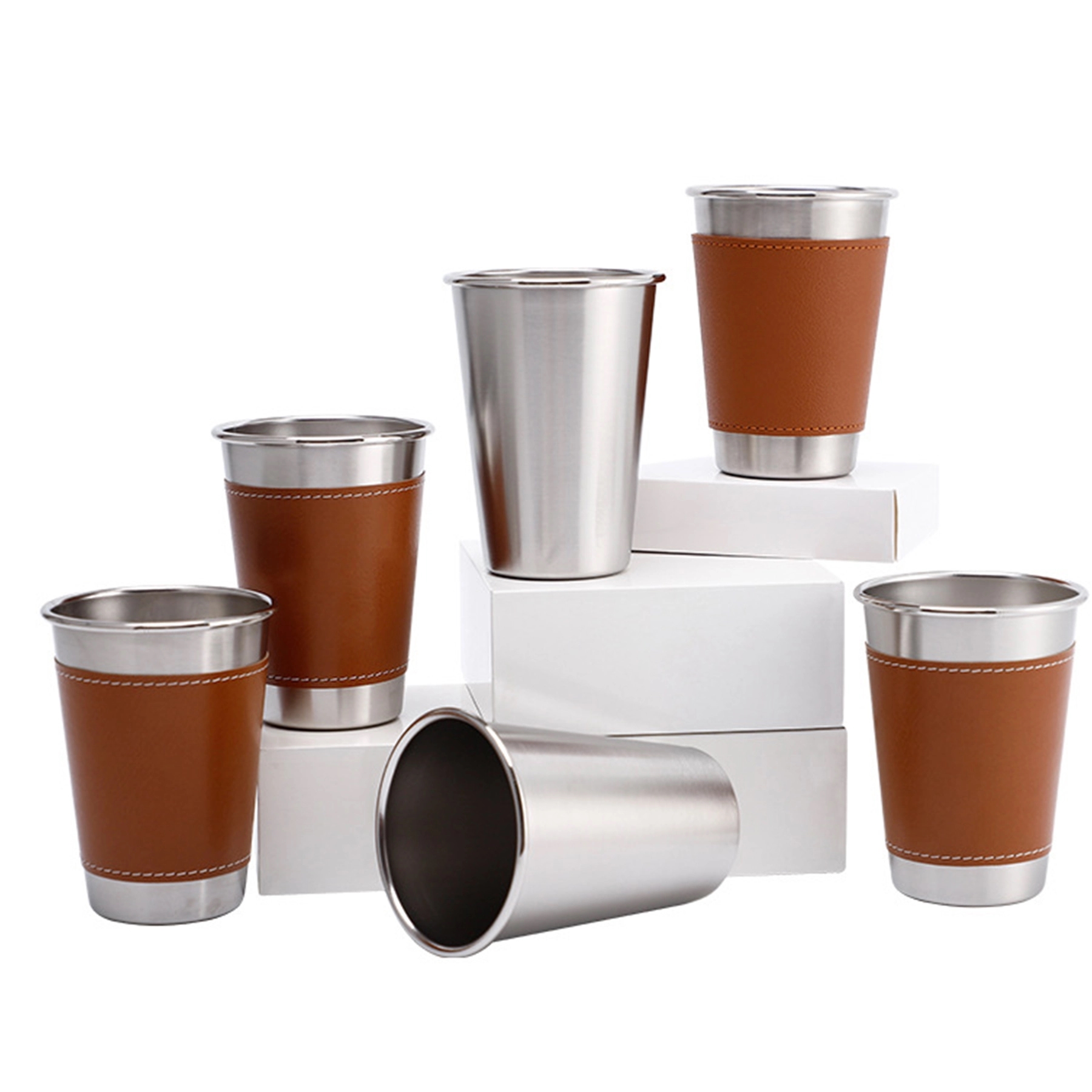 16Oz Pu Cover Pint Cups 2