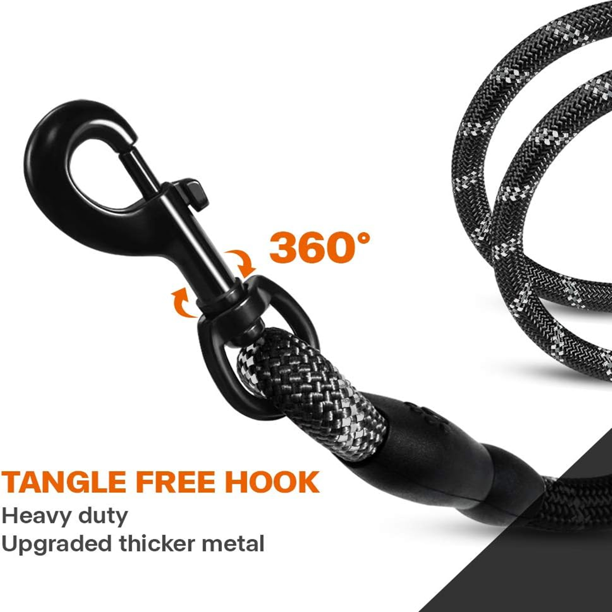 5 FT Reflective Dog Leash With Comfortable Padded Handle 2