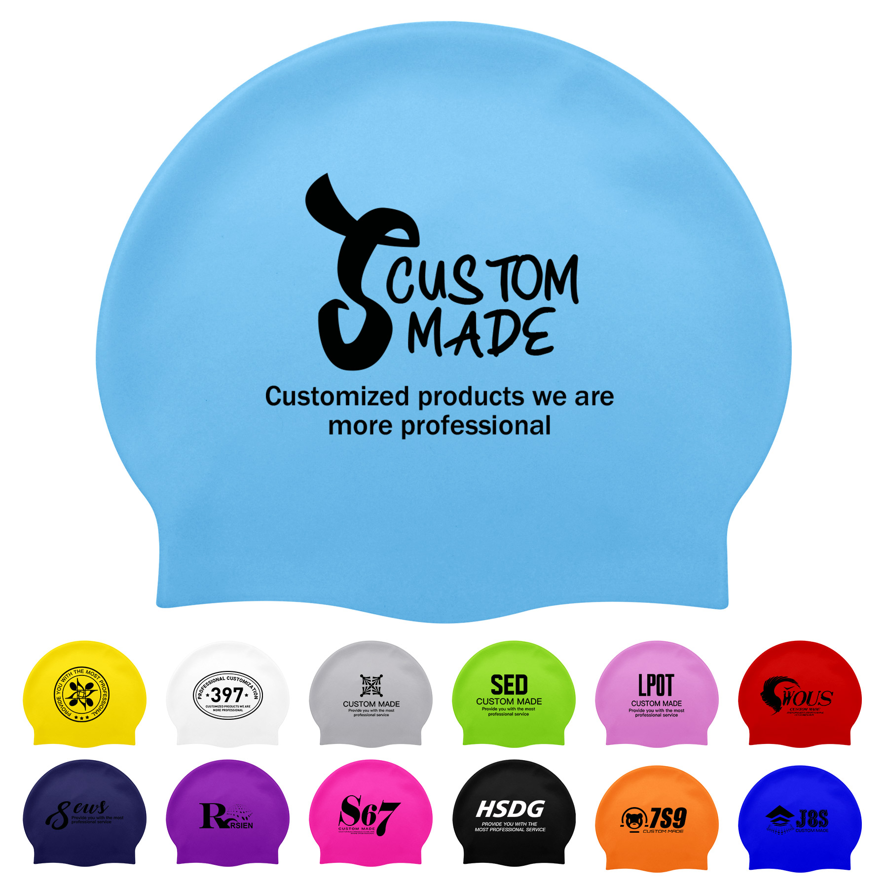 Adult SiliconeSwimming Cap 2