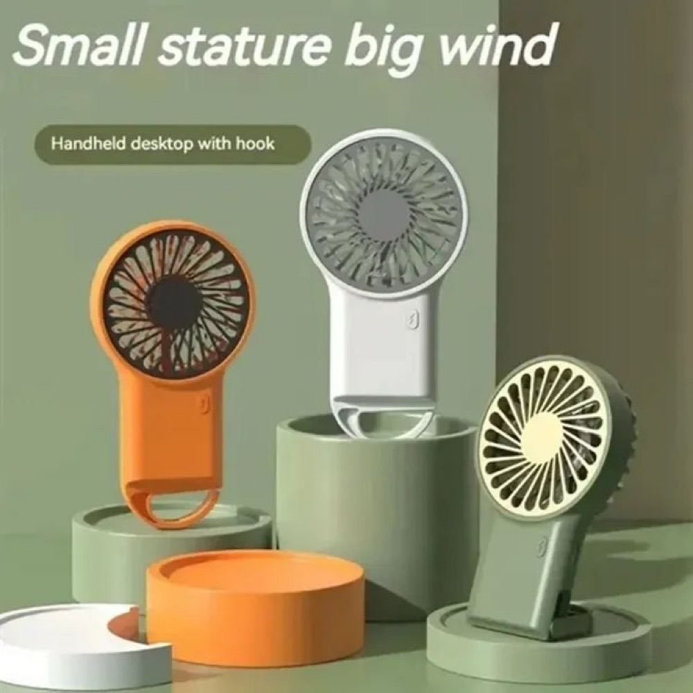 Portable USB Rechargeable Mini Fan with Hook  Pocket-Sized Breeze 4