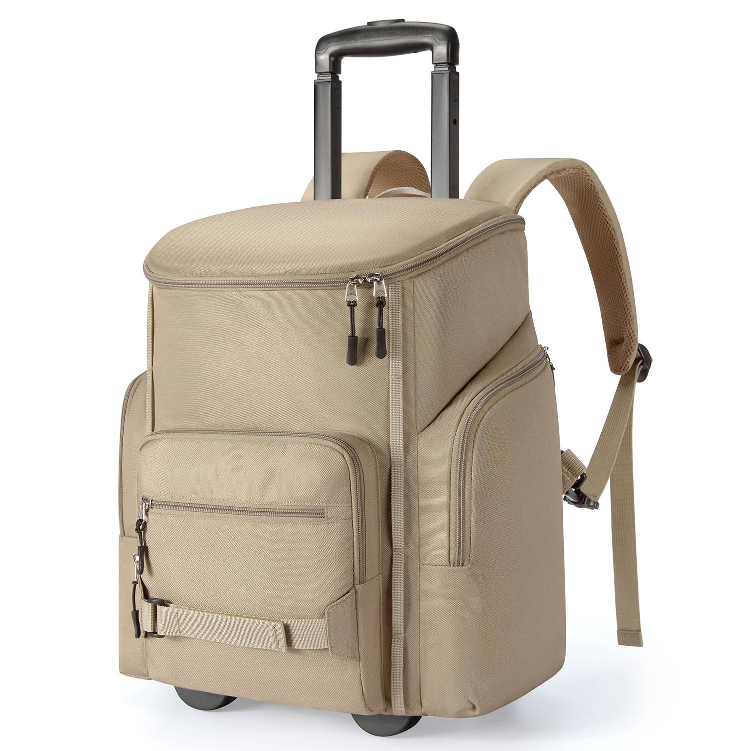 22L Wheeled Oxford Insulated Cooler Backpack w/ Handle 3