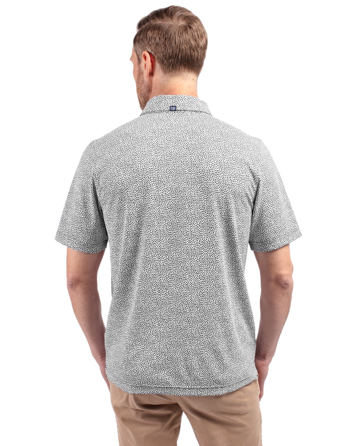 Cutter & Buck Virtue Recycled Botanical Print Featherlight Pique Mens  Polo 91