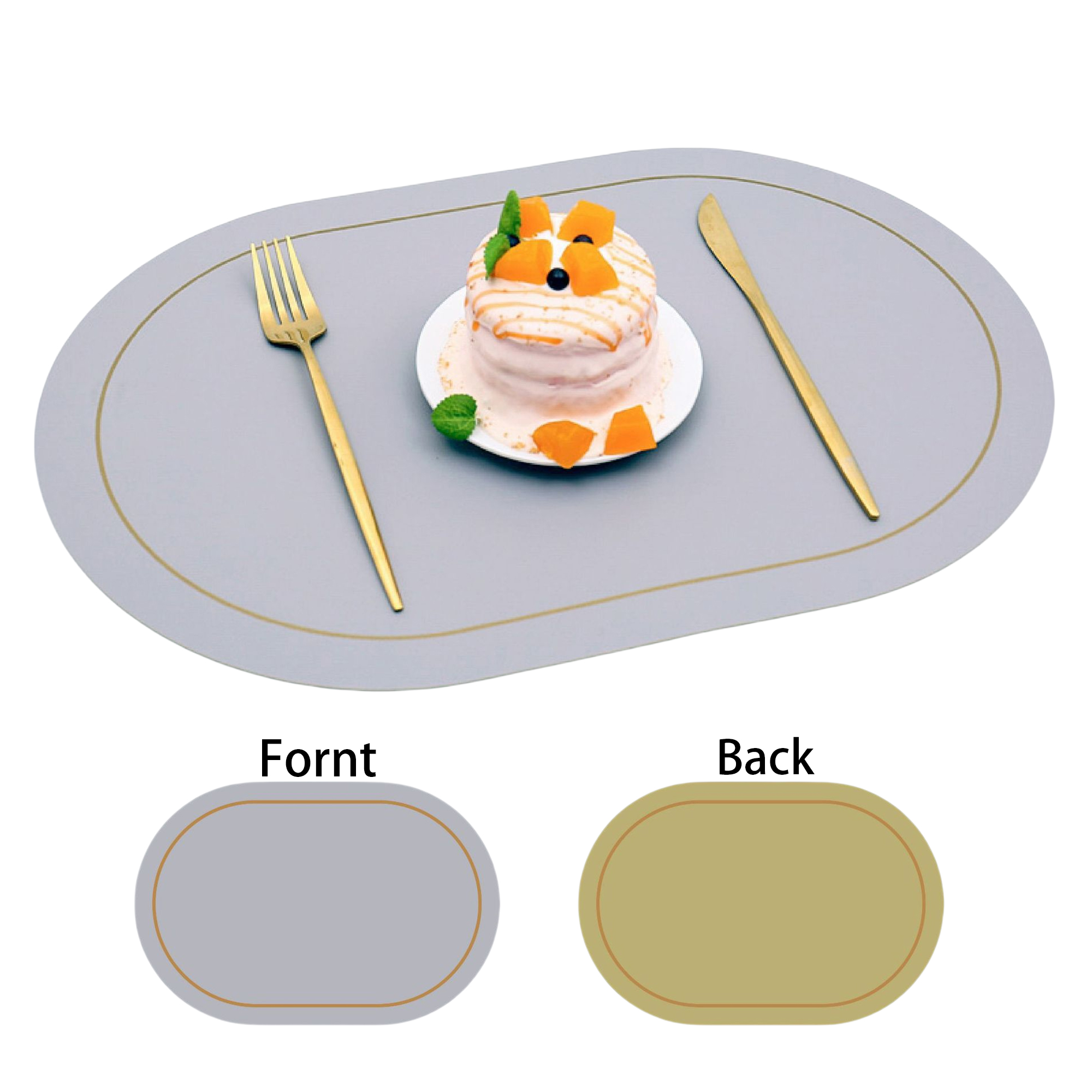 Oval Dual-Color Placemats 8